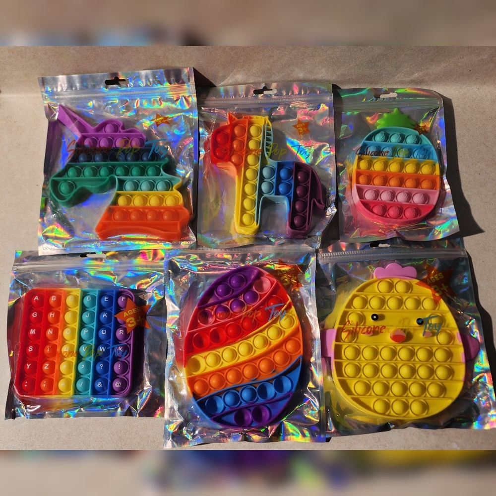 Silicone Pop Toys Bundle (6) New!